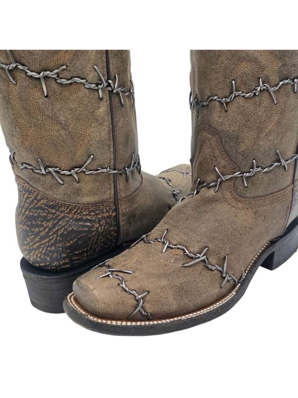 NEW Corral Barbed Wire Womens 8.5M A3815 Leather Cowboy Cowgirl Western Boots - Picture 10 of 16